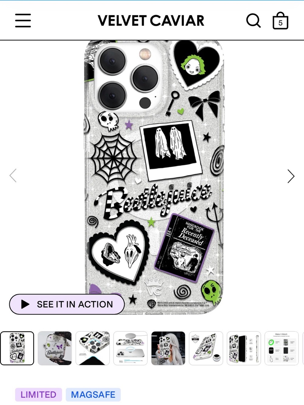 iPhone 15 Pro Max Case VELVET CAVIAR Beetlejuice
